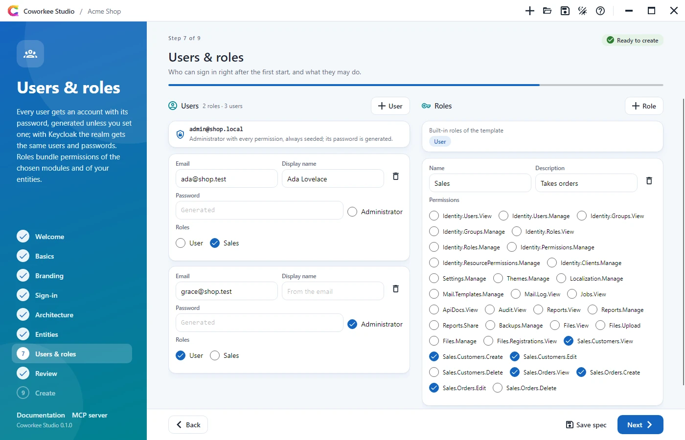 Users & roles