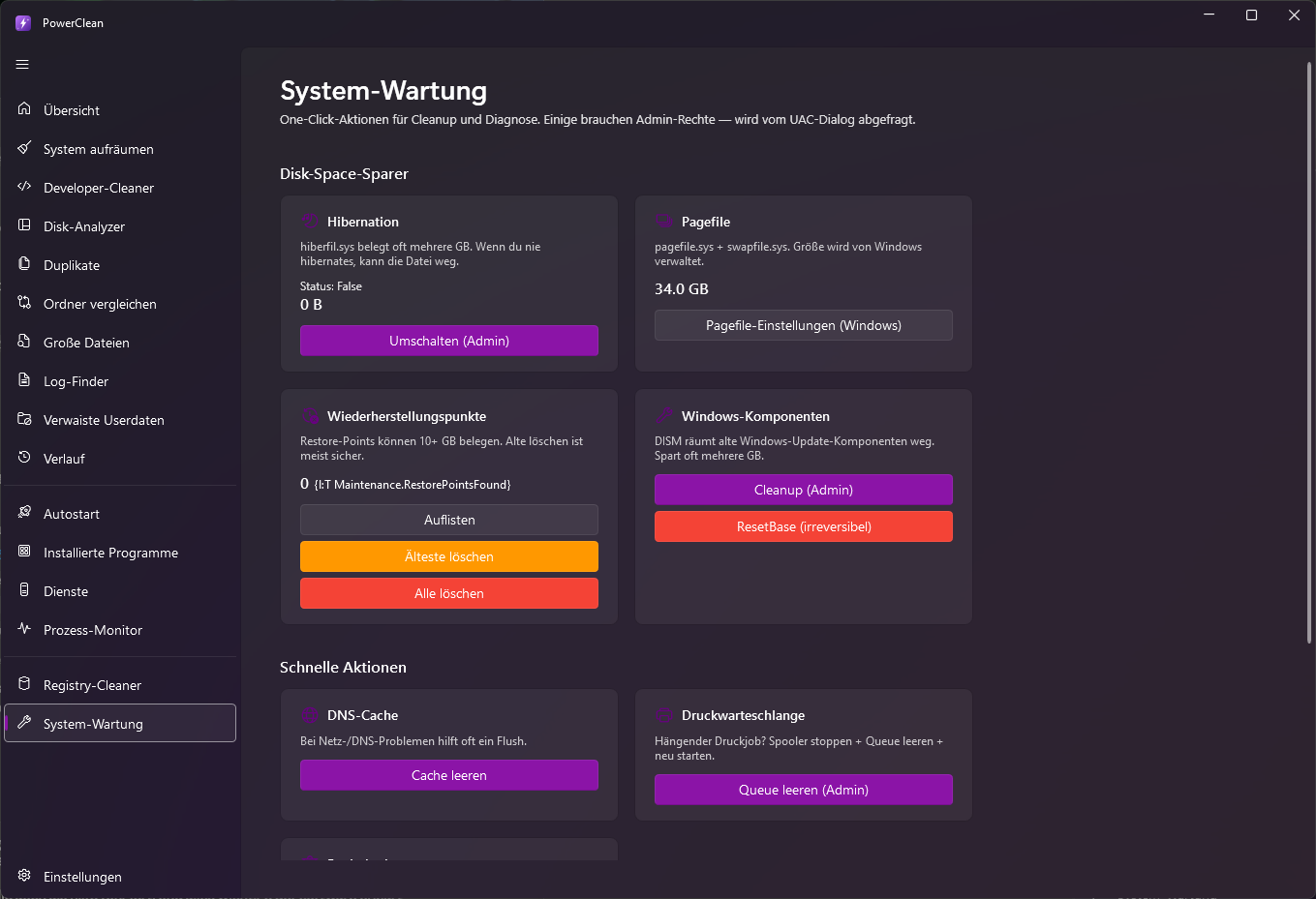 System-Wartung